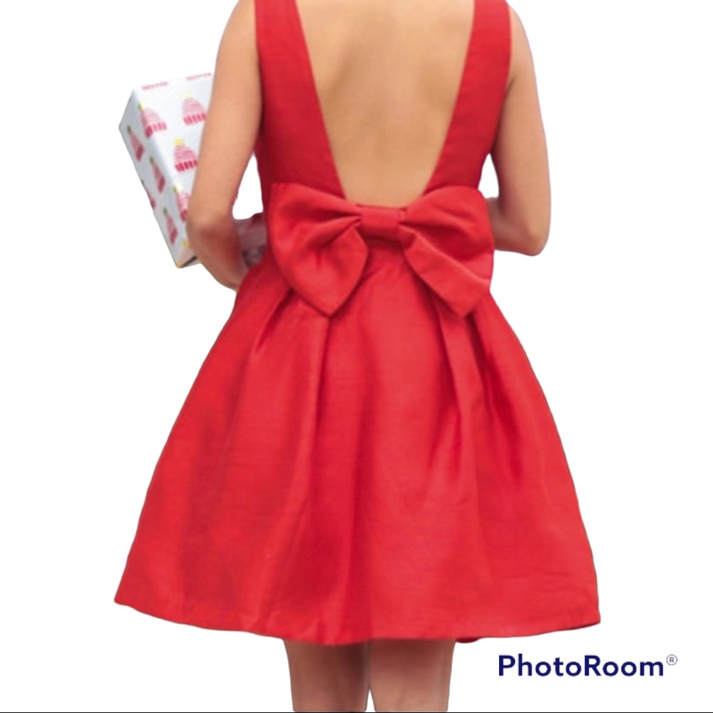 Soprano Red Bow Back Dress